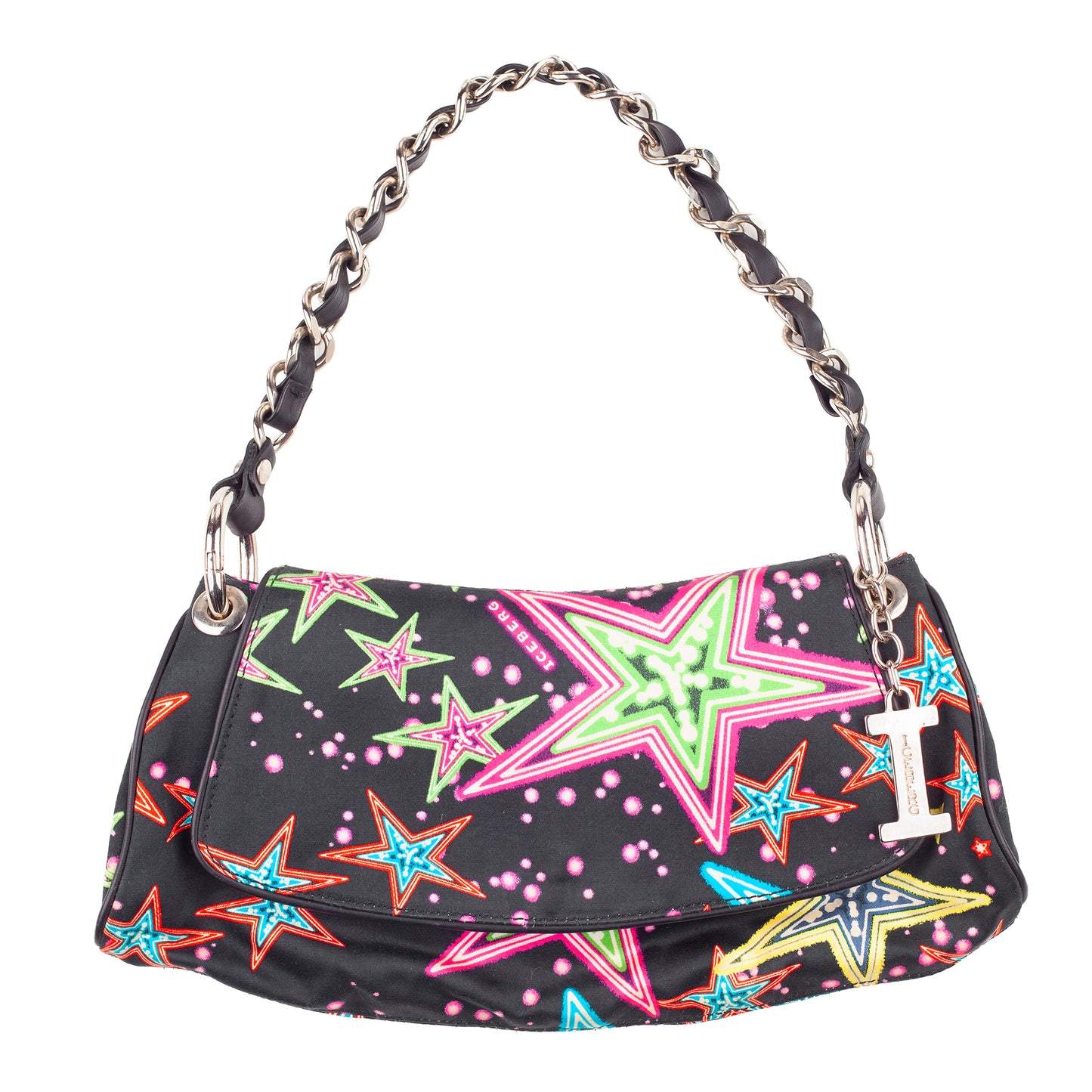 Iceberg Stars Print Vintage Black Shoulder Bag