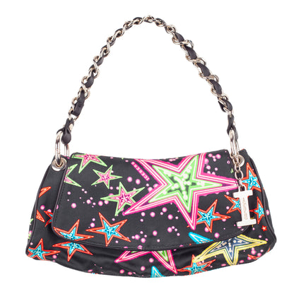 Iceberg Stars Print Vintage Black Shoulder Bag