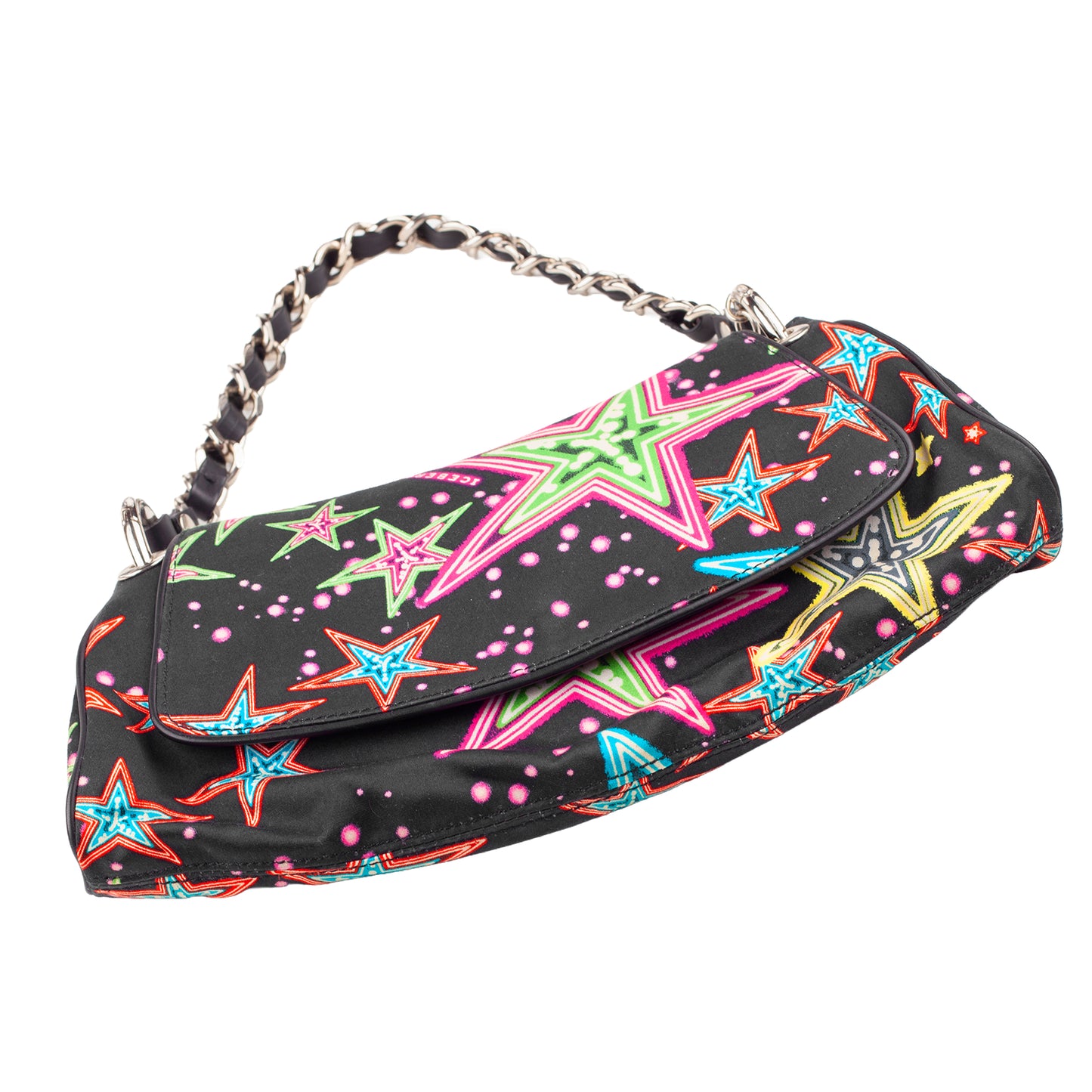 Iceberg Stars Print Vintage Black Shoulder Bag