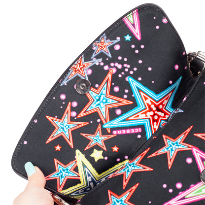 Iceberg Stars Print Vintage Black Shoulder Bag