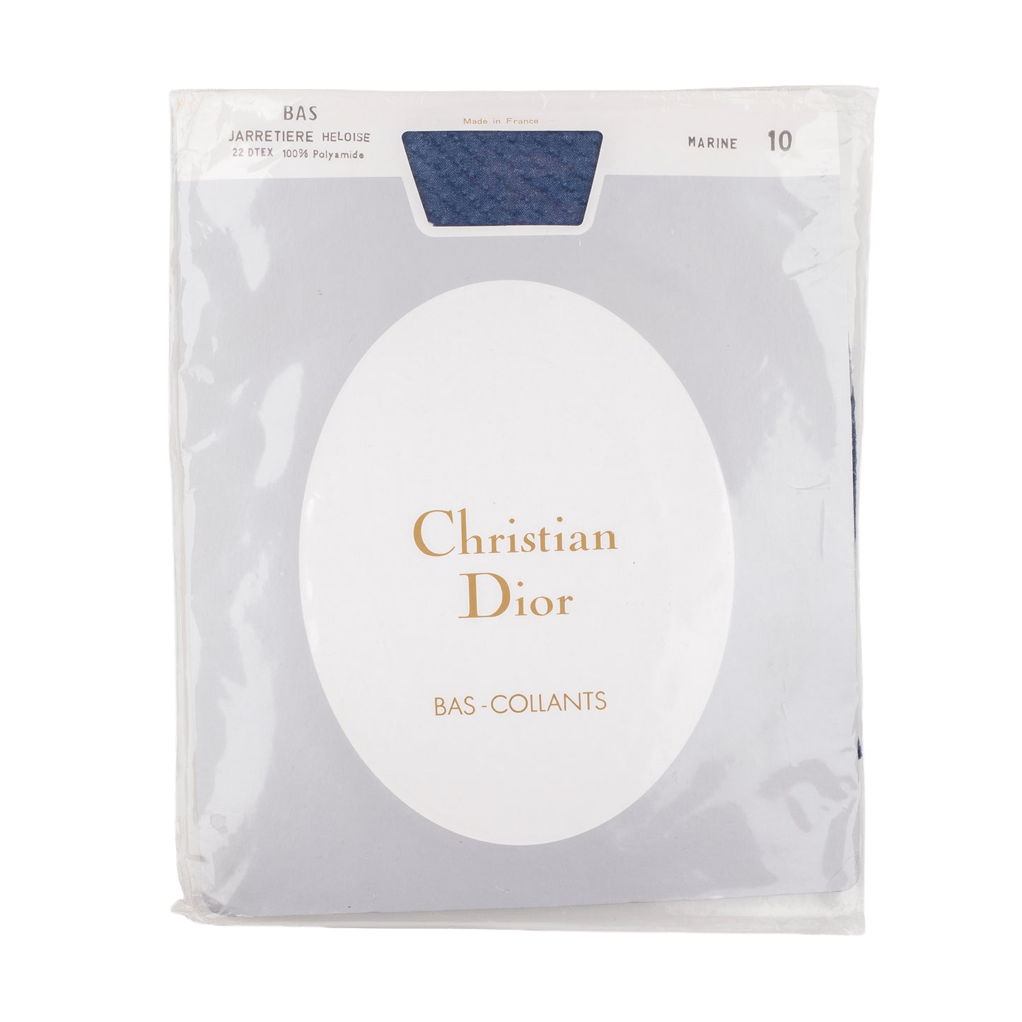 Christian Dior Thigh-High Vintage Navy Stockings