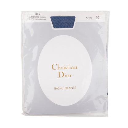 Christian Dior Thigh-High Vintage Navy Stockings