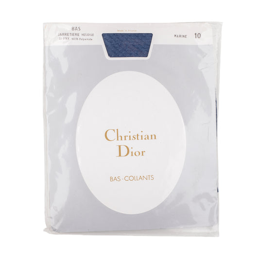 Christian Dior Thigh-High Vintage Navy Stockings