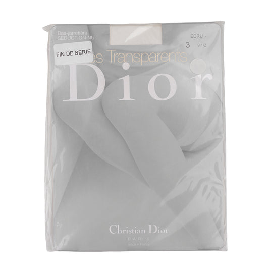 Christian Dior Thigh-High Vintage Beige Stockings