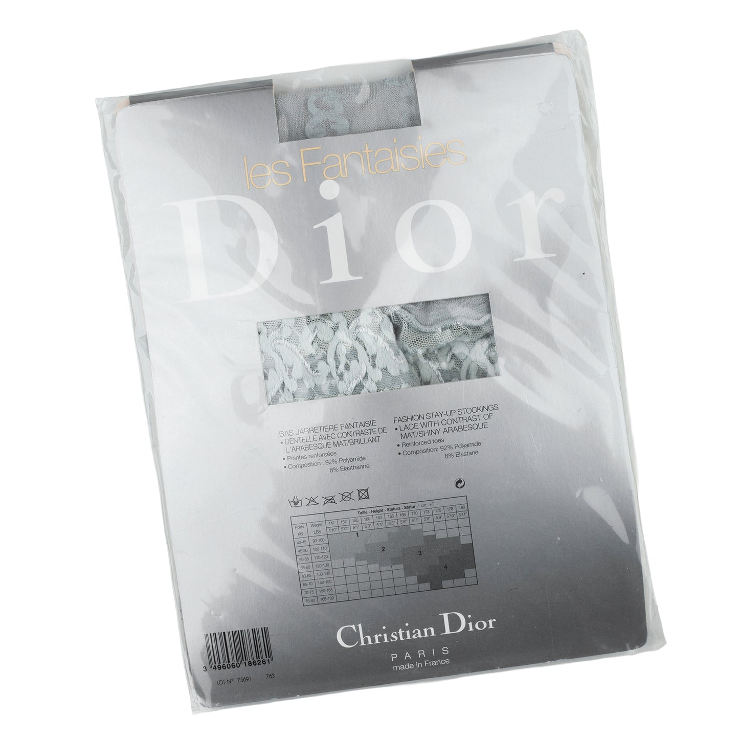 Christian Dior Thigh-High Vintage Gray Stockings