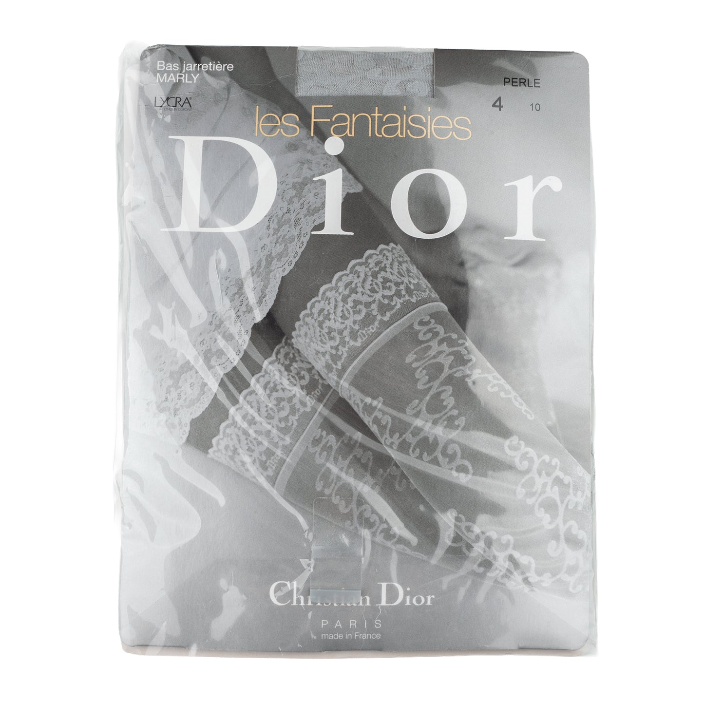 Christian Dior Thigh-High Vintage Gray Stockings