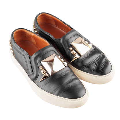 Givenchy Paris by Tisci Studded Black Leather Slip On Shoes