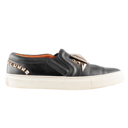 Givenchy Paris by Tisci Studded Black Leather Slip On Shoes