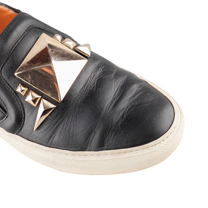 Givenchy Paris by Tisci Studded Black Leather Slip On Shoes