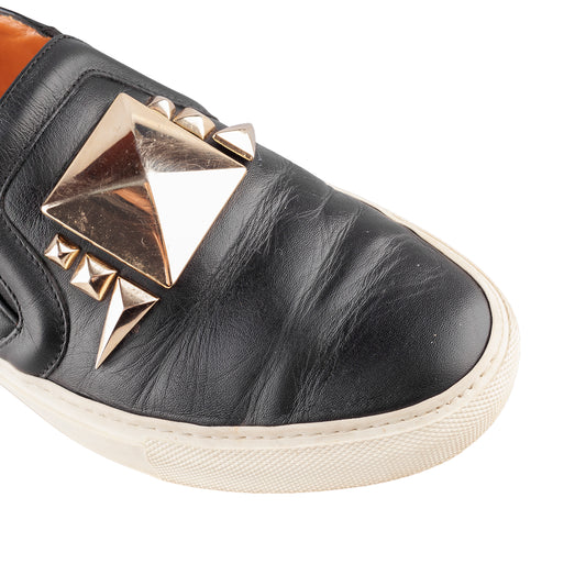 Givenchy Paris by Tisci Studded Black Leather Slip On Shoes