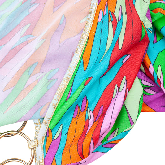 Dolce & Gabbana Rainbow Hands Gold O-Ring Top