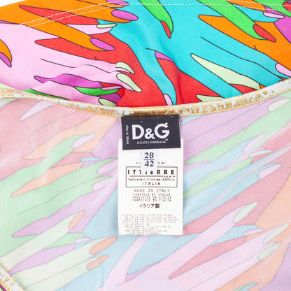 Dolce & Gabbana Rainbow Hands Gold O-Ring Top