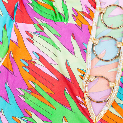 Dolce & Gabbana Rainbow Hands Gold O-Ring Top
