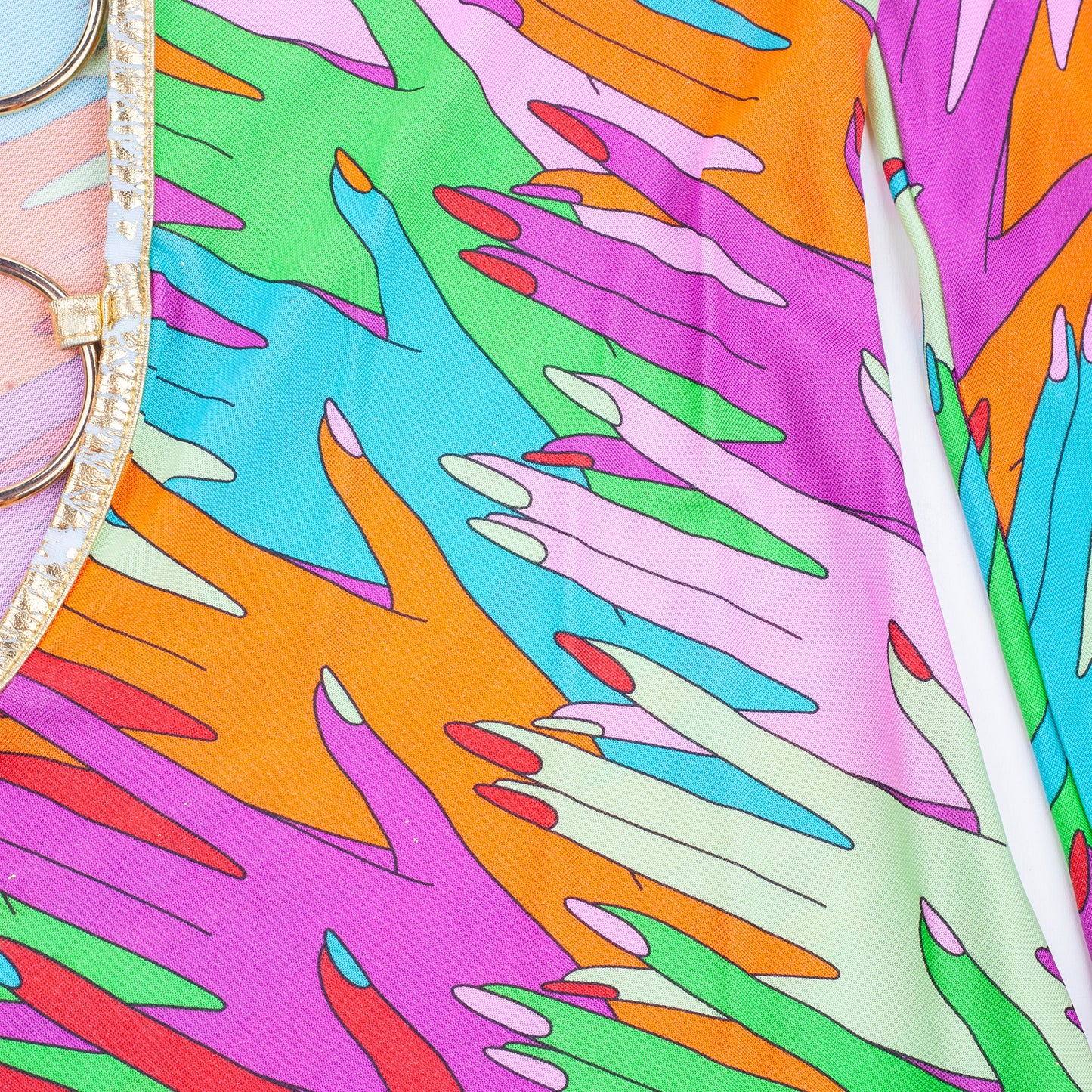 Dolce & Gabbana Rainbow Hands Gold O-Ring Top
