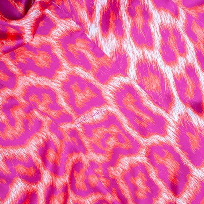 Just Cavalli S/S 2008 Pink Leopard Print One Shoulder Maxi Dress