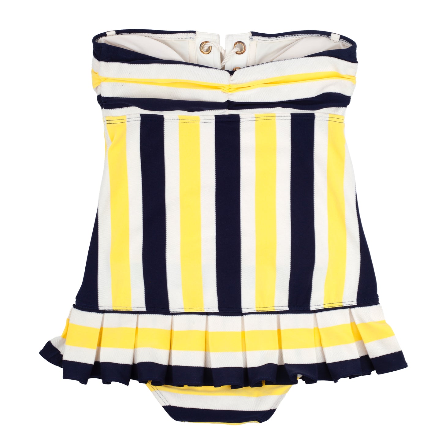 Juicy Couture Nautical Striped Corset One Piece Swimsuit