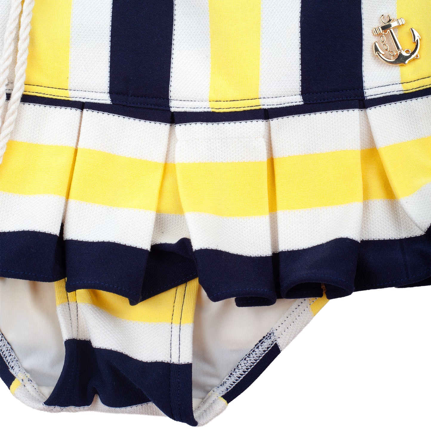 Juicy Couture Nautical Striped Corset One Piece Swimsuit