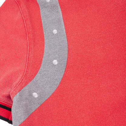 John Galliano S/S 2008 Gun & Crucifix Graphic Red Polo Shirt