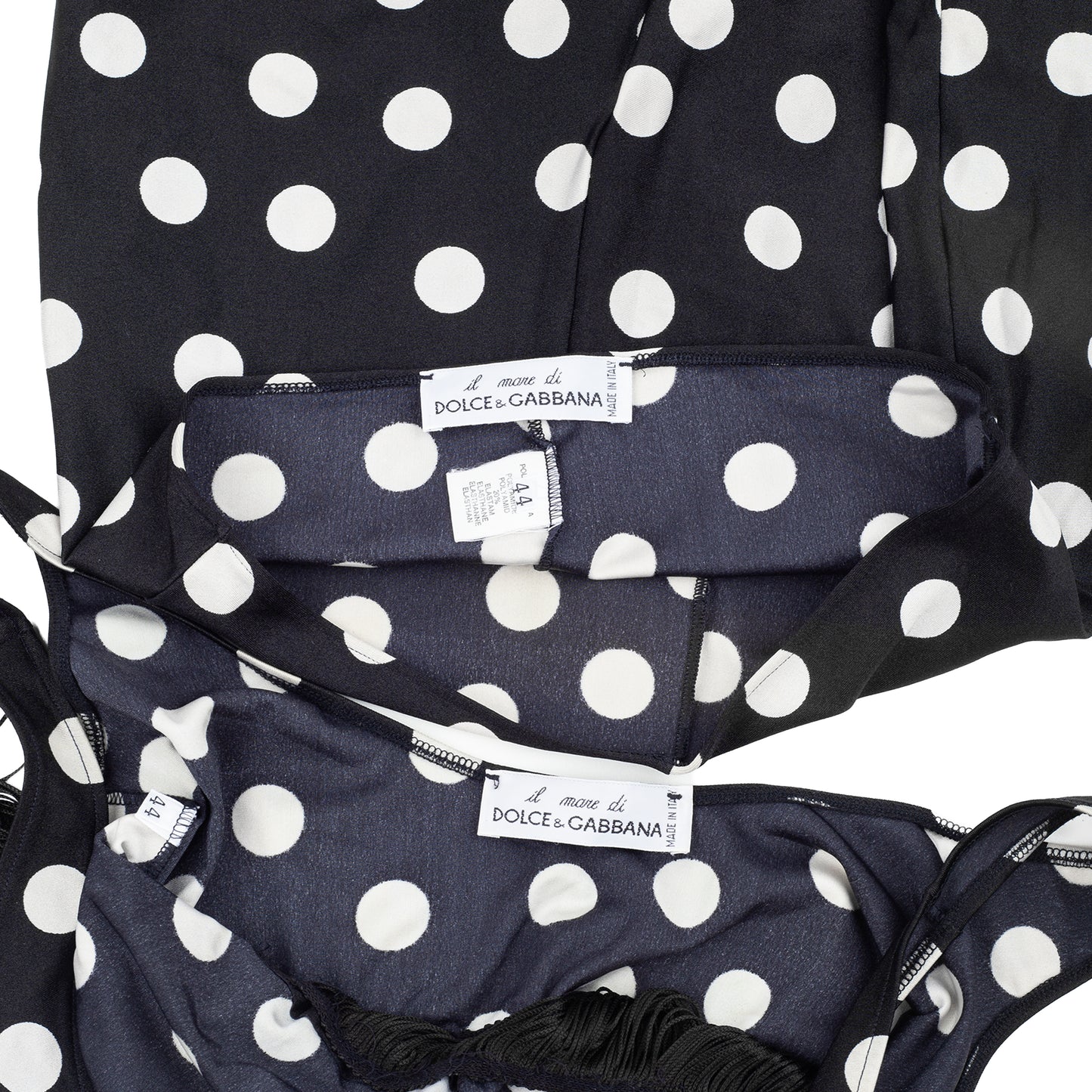 Dolce & Gabbana “Il Mare di” Polka Dot Fringe Two-Piece Set