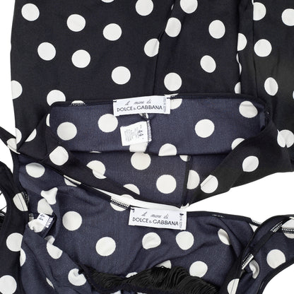 Dolce & Gabbana “Il Mare di” Polka Dot Fringe Two-Piece Set