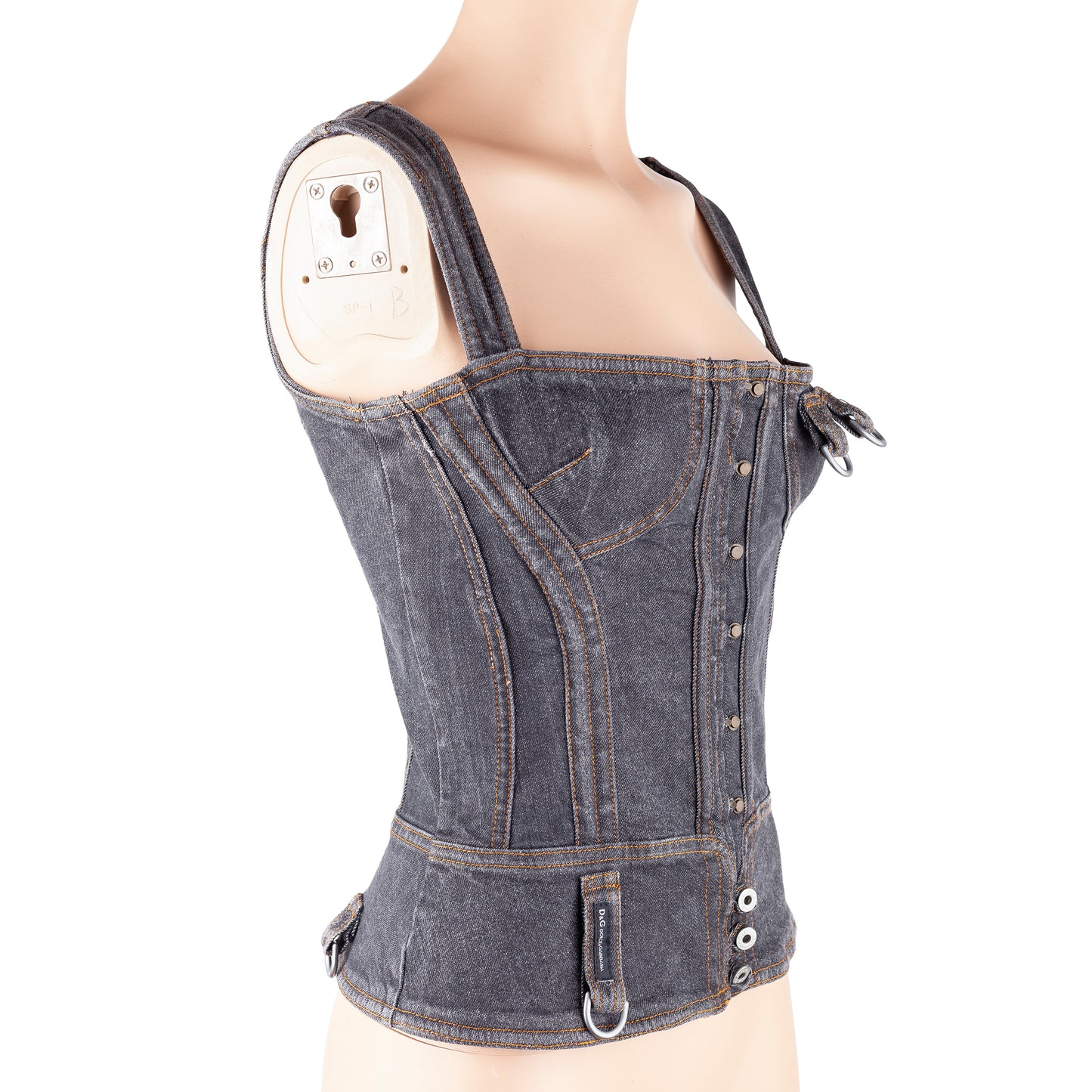 Dolce & Gabbana Vintage Denim Bustier Top