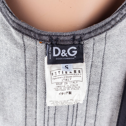 Dolce & Gabbana Vintage Denim Bustier Top