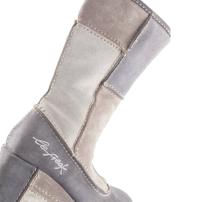 RARE Le Freak Platform Patchwork Suede Grey Boots (38 EU)