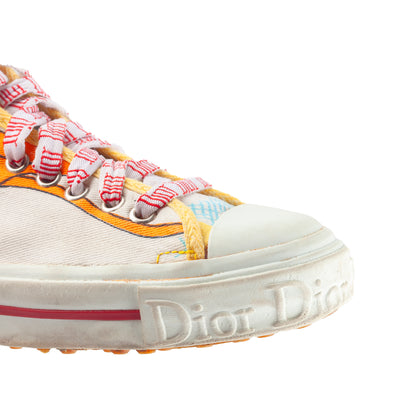 *RARE* Christian Dior S/S 2002 Cartoon Print Canvas Sneakers (36 EU)