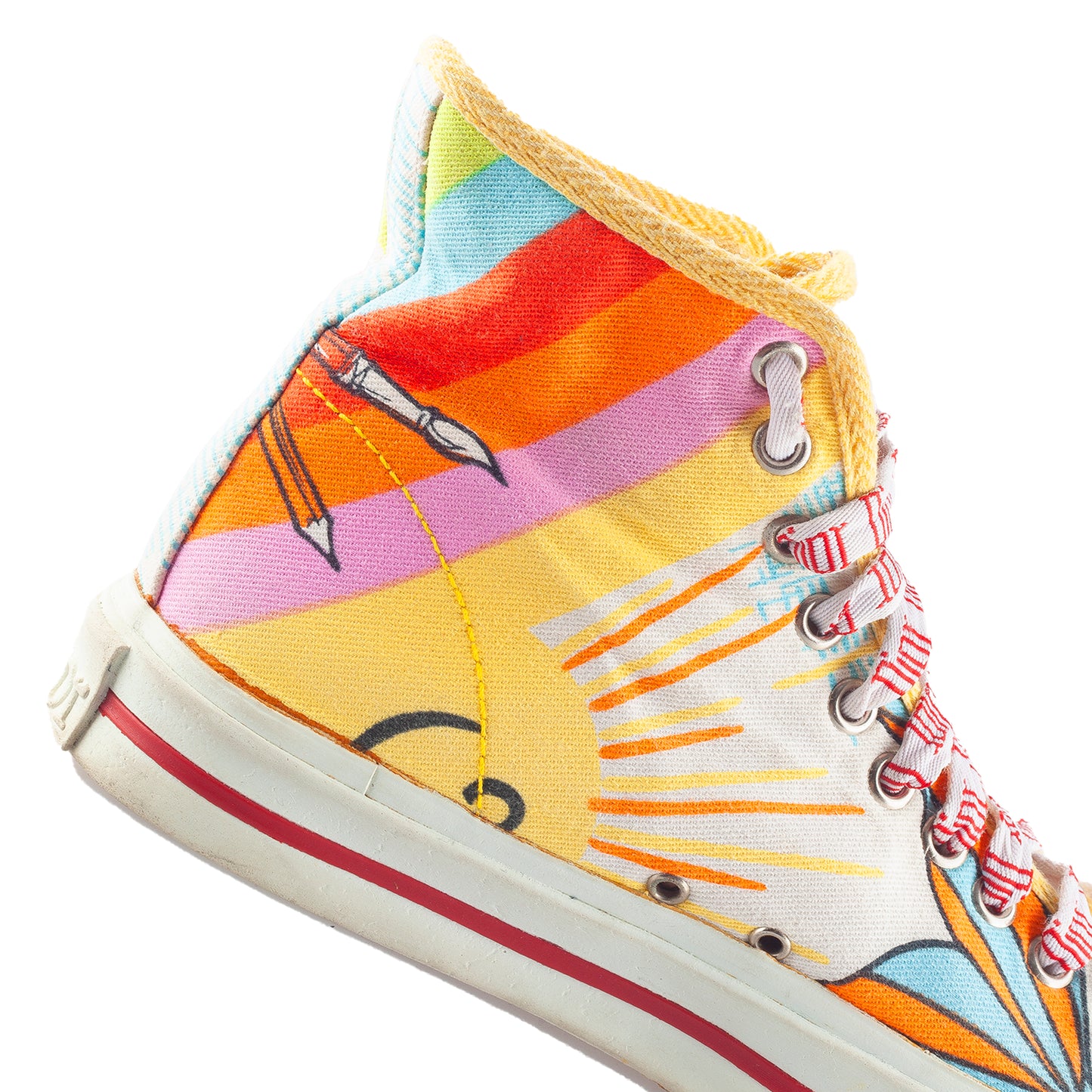 *RARE* Christian Dior S/S 2002 Cartoon Print Canvas Sneakers (36 EU)