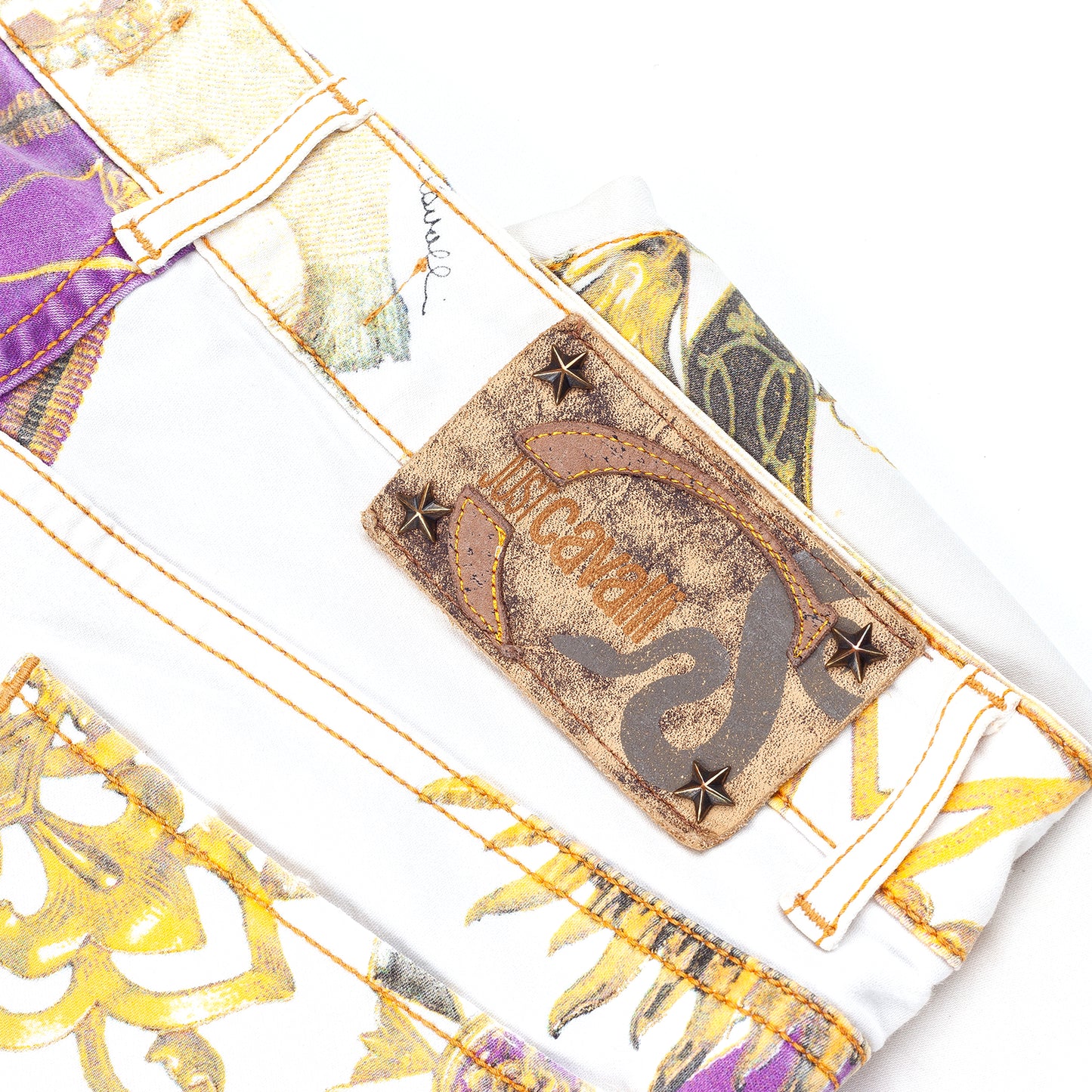 Just Cavalli Gold Label Royalty Print Cross Vintage Pants (S)