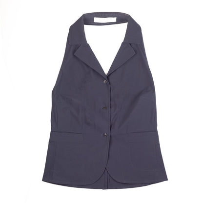 Miu Miu Halter Nylon Navy Blue Top