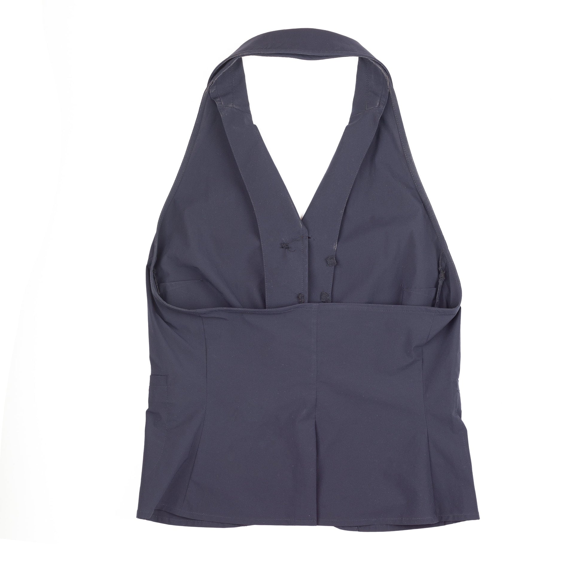 Miu Miu Halter Nylon Navy Blue Top