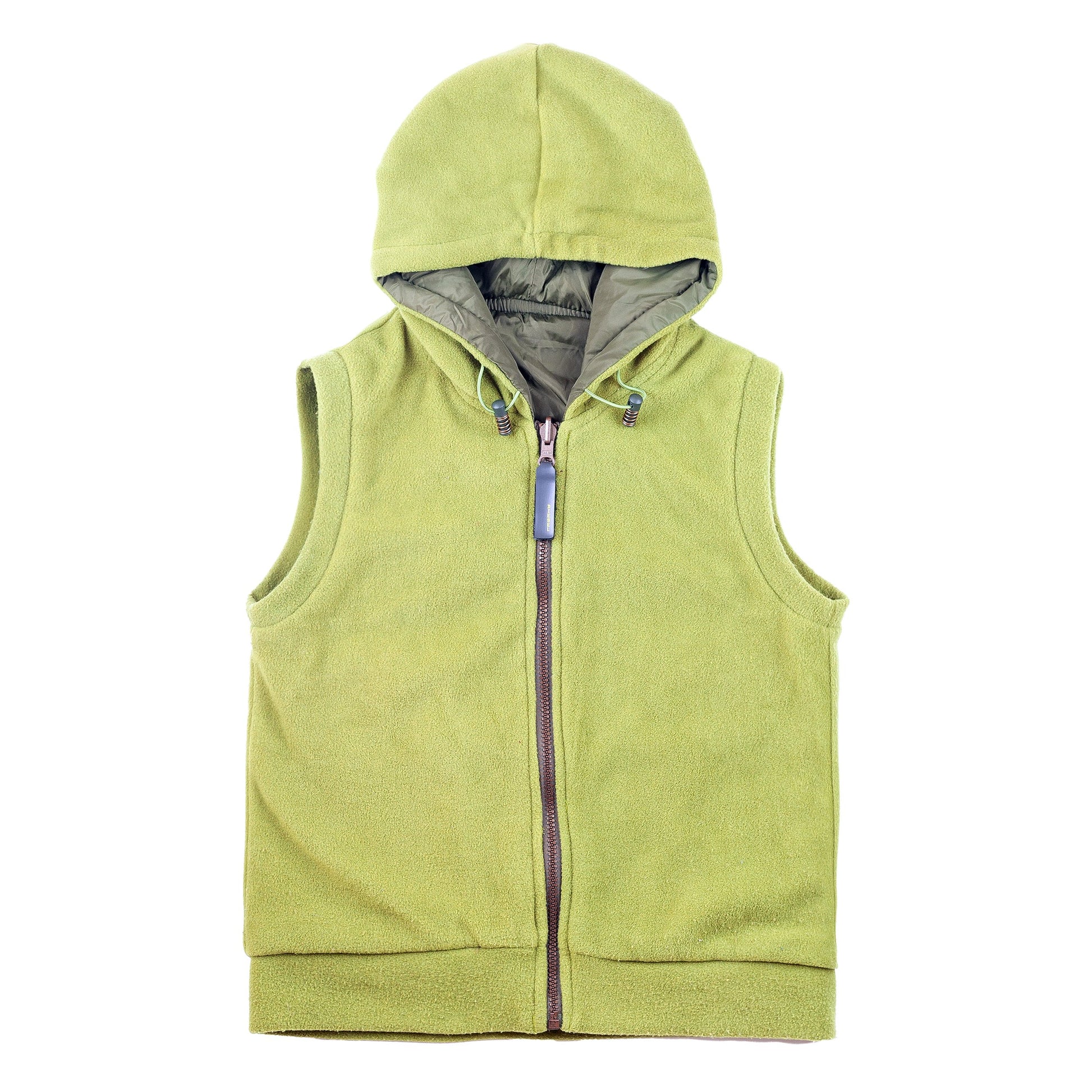 Diesel Reversible Fleece Sleeveless Green Vest