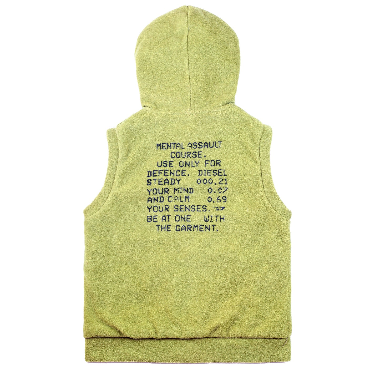 Diesel Reversible Fleece Sleeveless Green Vest