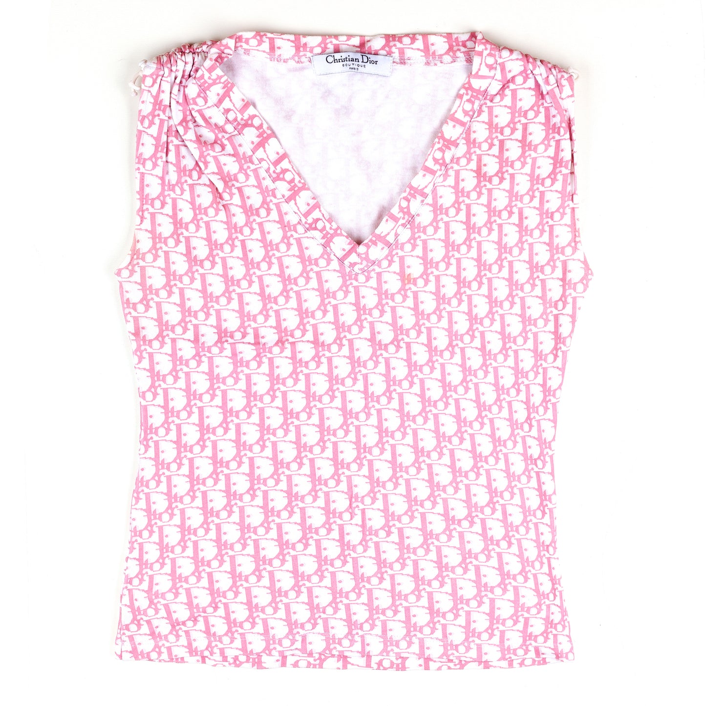 Dior Monogram Pink Vintage Sleeveless Top (S-M)