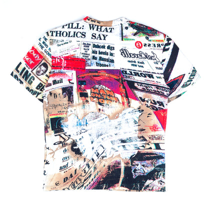 Just Cavalli Printed News Vintage T-Shirt (L)