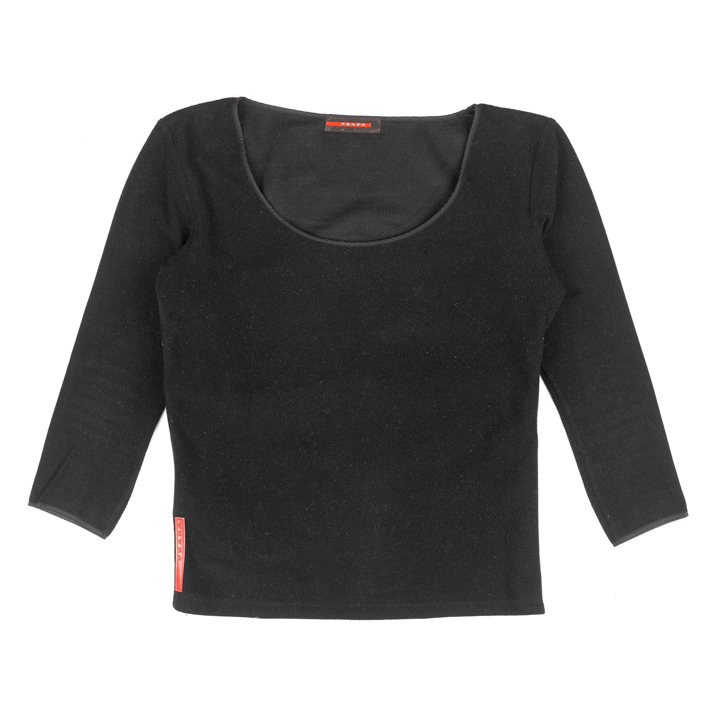 Prada Black Fleece Vintage Top (S)