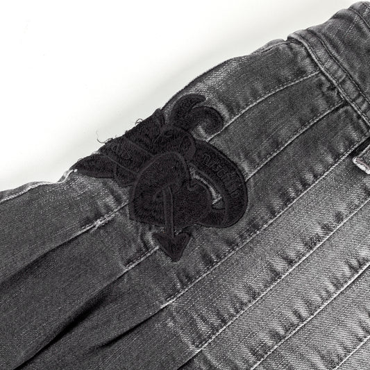 Moschino Jeans Pleated Dark Denim Vintage Skirt (M)