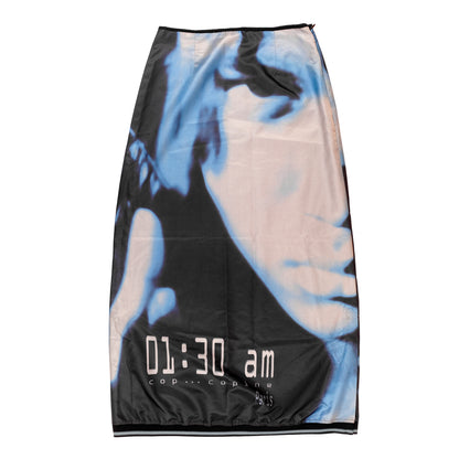 RARE Cop Copine Long Printed Nylon Vintage Skirt (M)