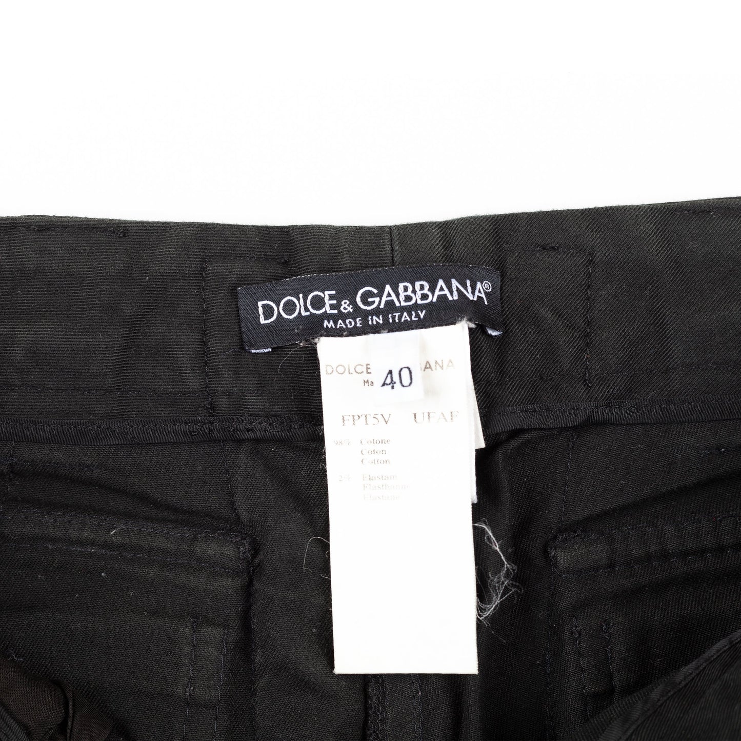 Dolce & Gabbana Cigarette Corset Dark Pants