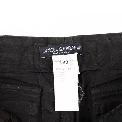 Dolce & Gabbana Cigarette Corset Dark Pants