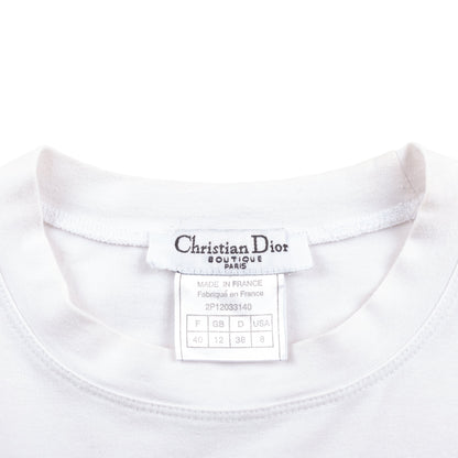 Christian Dior ”Safety Pin” Graphic White T-Shirt