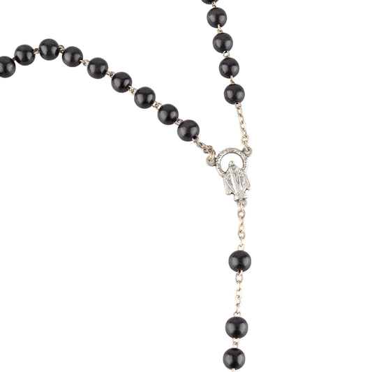 Dolce & Gabbana Vintage Black Rosary Necklace