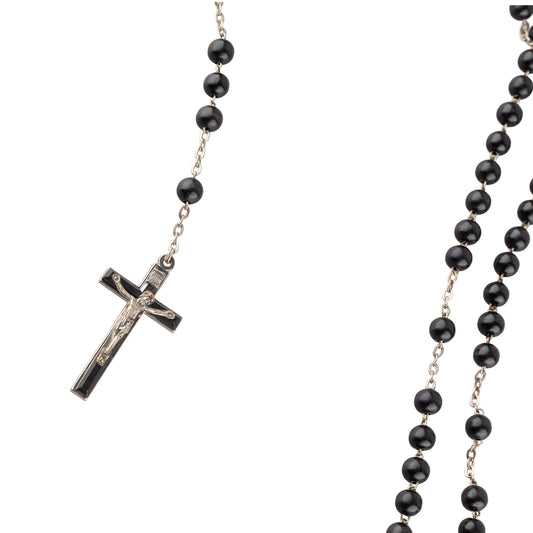 Dolce & Gabbana Vintage Black Rosary Necklace