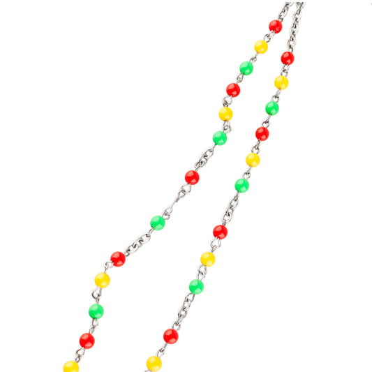 Dolce & Gabbana Vintage Rasta Rosary Necklace