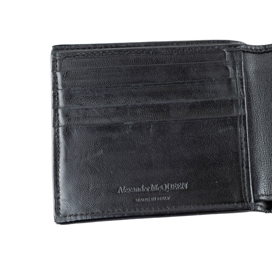 Alexander McQueen 2021 Biker Black Skull Wallet