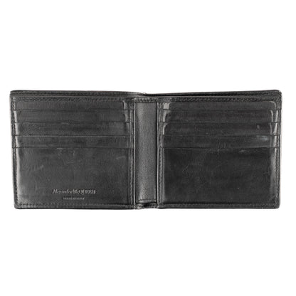 Alexander McQueen 2021 Biker Black Skull Wallet
