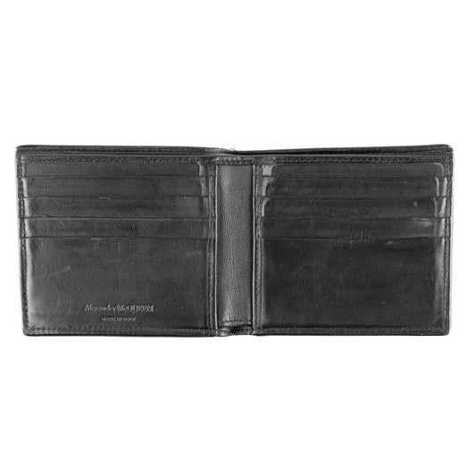 Alexander McQueen 2021 Biker Black Skull Wallet