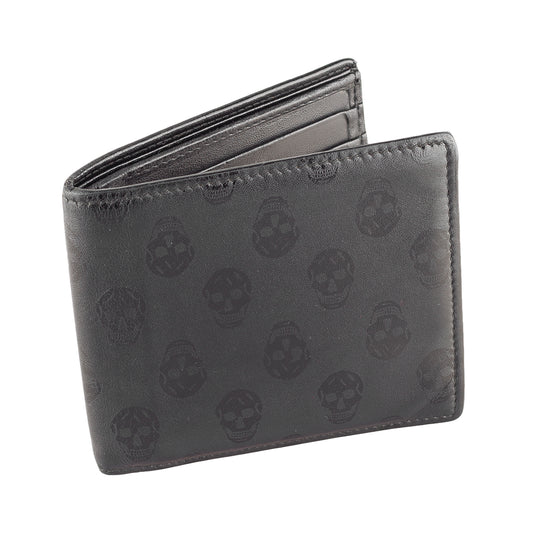 Alexander McQueen 2021 Biker Black Skull Wallet
