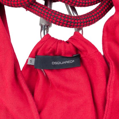 DSQUARED2 FW 2004 Vintage Adjustable Rope V Neck Bodysuit